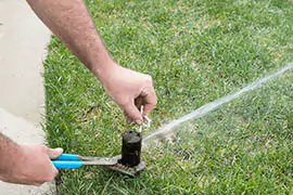 A man repair sprinkler system