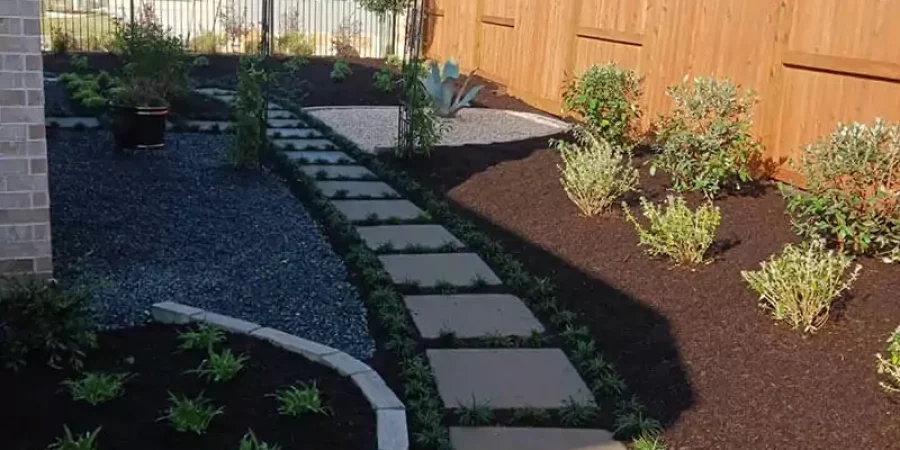 landscape border stones, Mulch, Rock, and Pine Straw installed